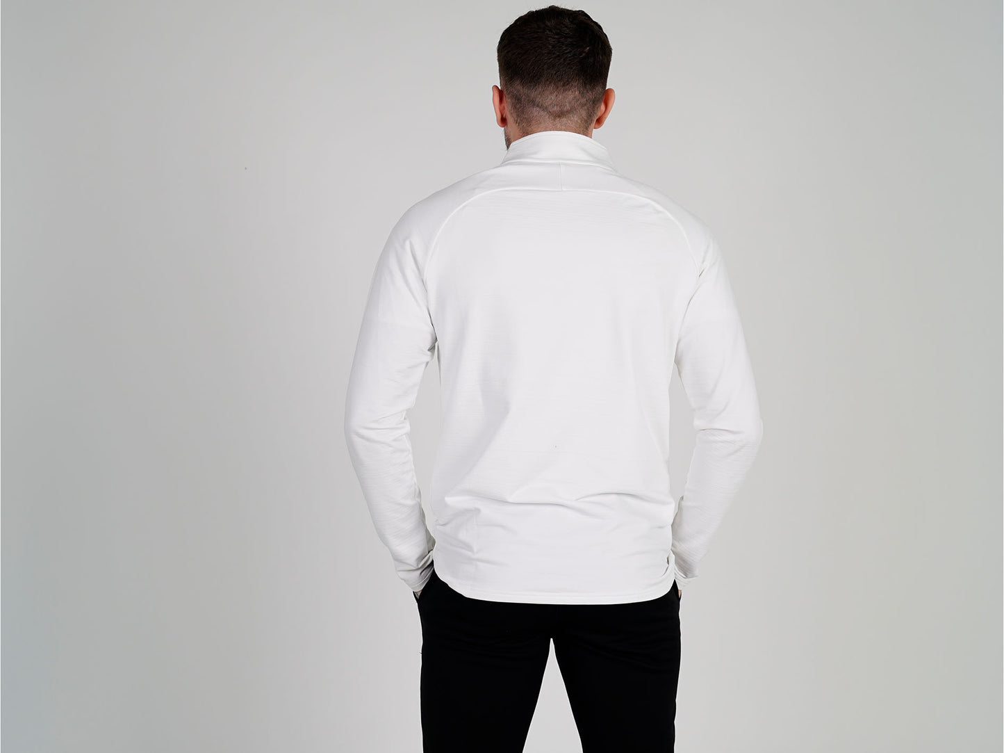 Long Sleeve 1/4 Zip White